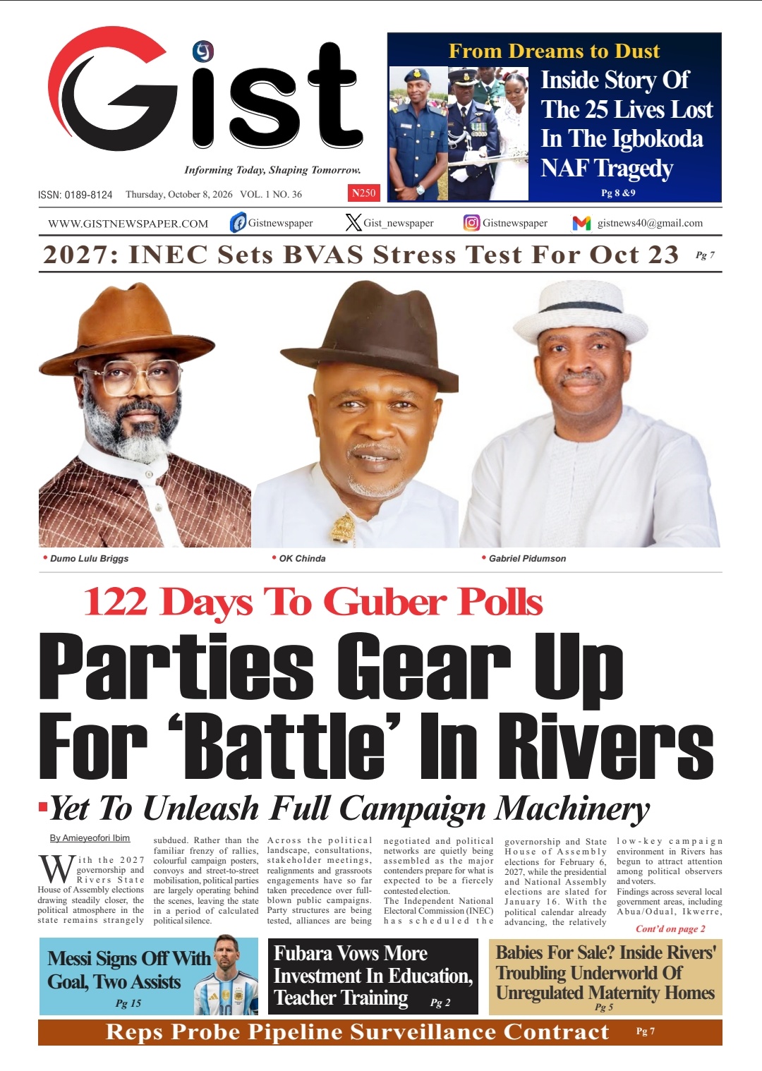 Download Gist Newspaper October 8 Edition