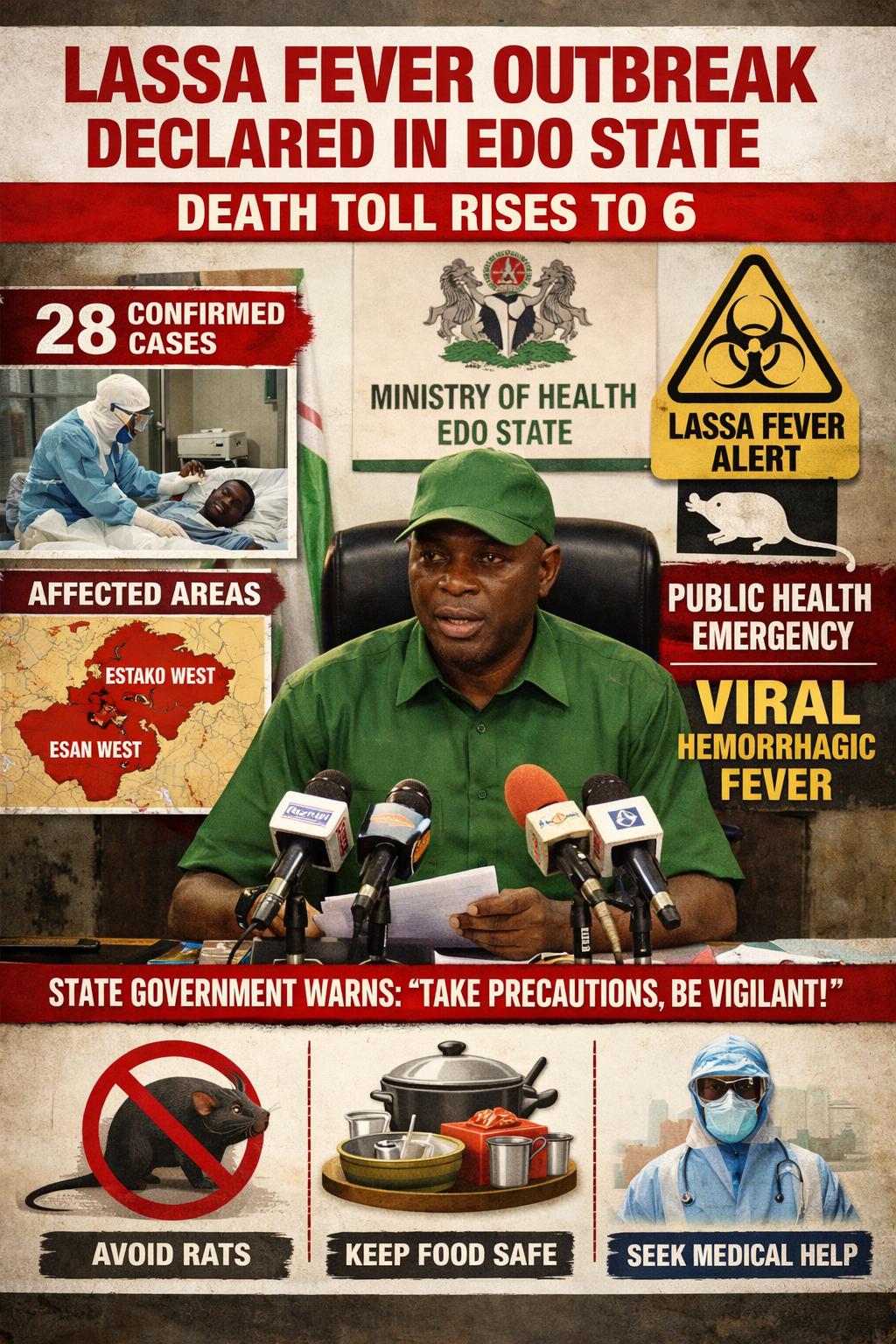 Edo Declares Lassa Fever Outbreak as Death Toll Rises to Six