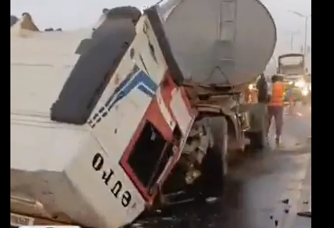 Tanker-truck collision causes traffic on Third Mainland Bridge