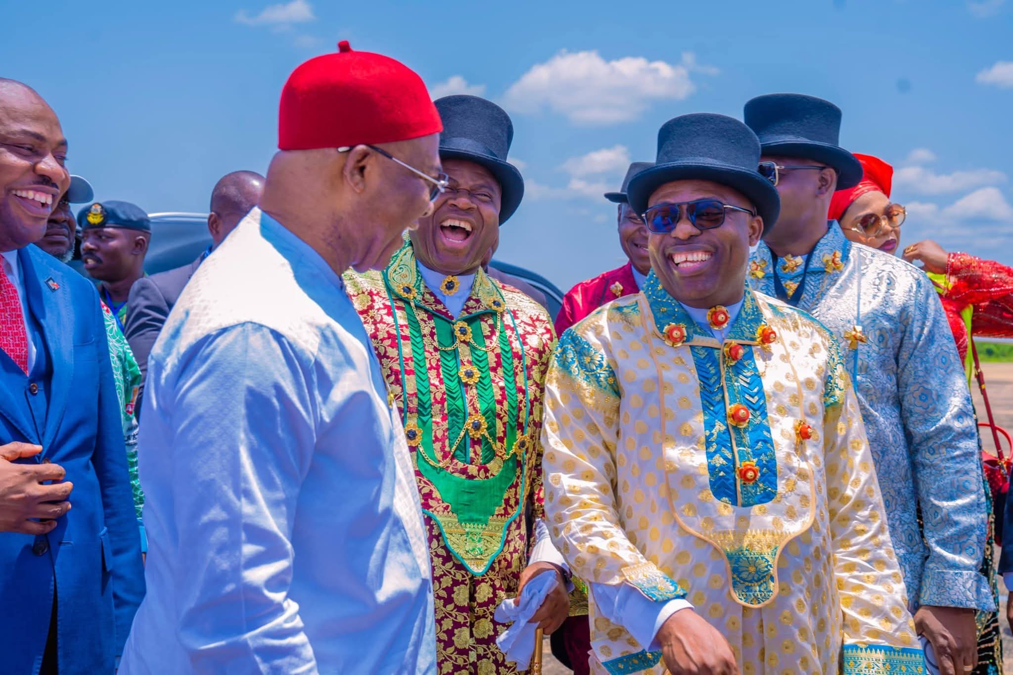 Gov. Fubara Joins Diri To Welcome President Tinubu, Honours Barinada Mpigi
